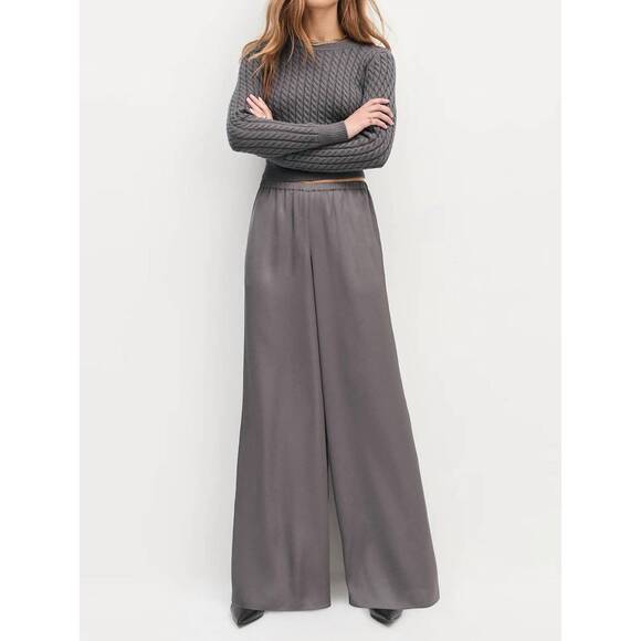 FAVORITE DAUGHTER Pants - NEW FAVORITE DAUGHTER the effortless wide leg pant in grey shadow